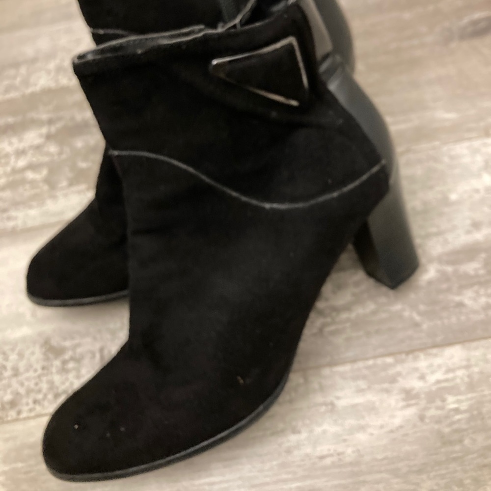 Visual Suede / Leather Pump Booties sz 8